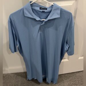 Peter Millar Blue Patterned Polo Shirt